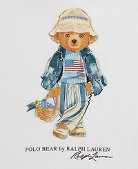 Polo Ralph Lauren Girls' 2T-6X Bear Crewneck Jersey T-Shirt
