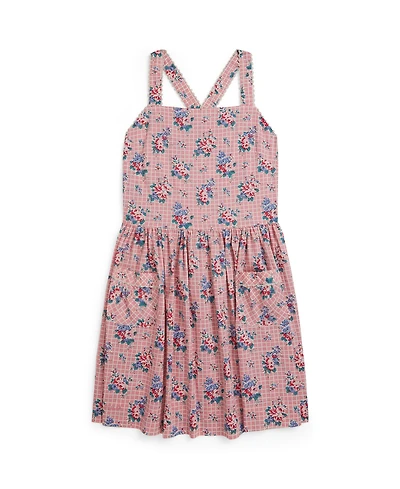 Polo Ralph Lauren Girls' 7-16 Striped Square Neck Seersucker Dress