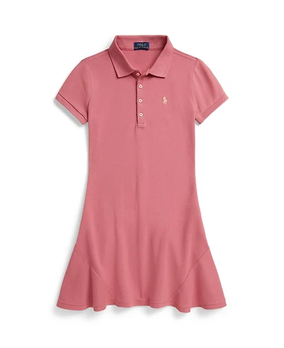Polo Ralph Lauren Girls' 7-16 Stretch Mesh Collar Dress