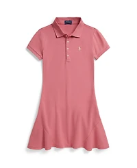 Polo Ralph Lauren Girls' 7-16 Stretch Mesh Collar Dress