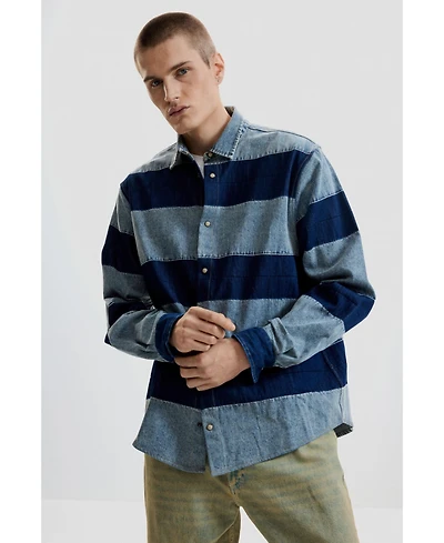 Desigual Men's Striped denim shirt