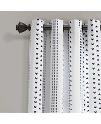 Lush Decor Hygge Stripe Grommet Window Curtain Panels 52x108 Set