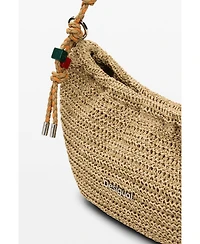Desigual Women's Medium oval raffia bag with charms