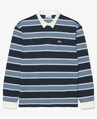 Lacoste Men's Relaxed-Fit Striped Piqu Rugby Polo Shirt