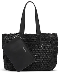 Calvin Klein Joan Extra-Large Raffia Tote Bag