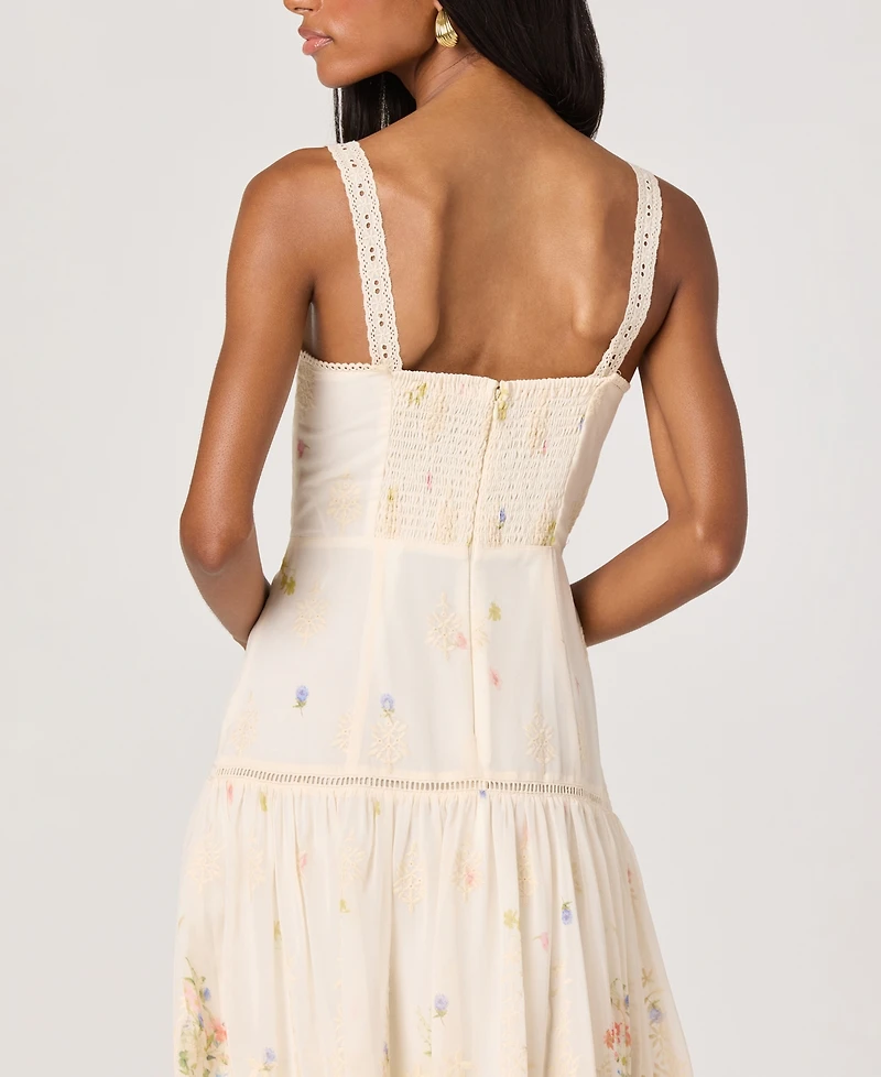 Astr the Label Women's Pellagia Sweetheart Neck Midi Dress