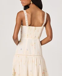 Astr the Label Women's Pellagia Sweetheart Neck Midi Dress