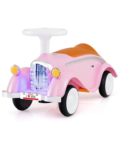 Mecale Toddler Ride on Toy Classic Sliding Car with Horn and Led Headligh
