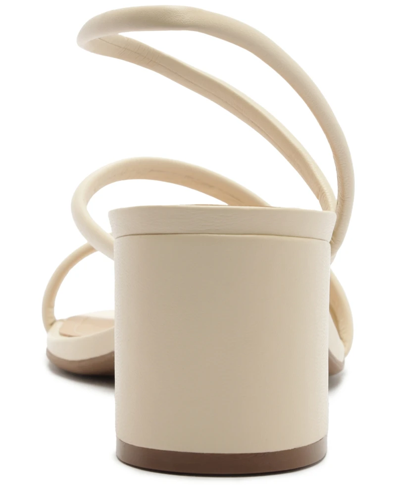 Arezzo Women's Mikayla Round Toe Mid Block Sandals