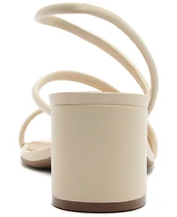 Arezzo Women's Mikayla Round Toe Mid Block Sandals