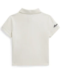 Polo Ralph Lauren Girls' 2T-6X Two-Button Placket Yankees Shirt