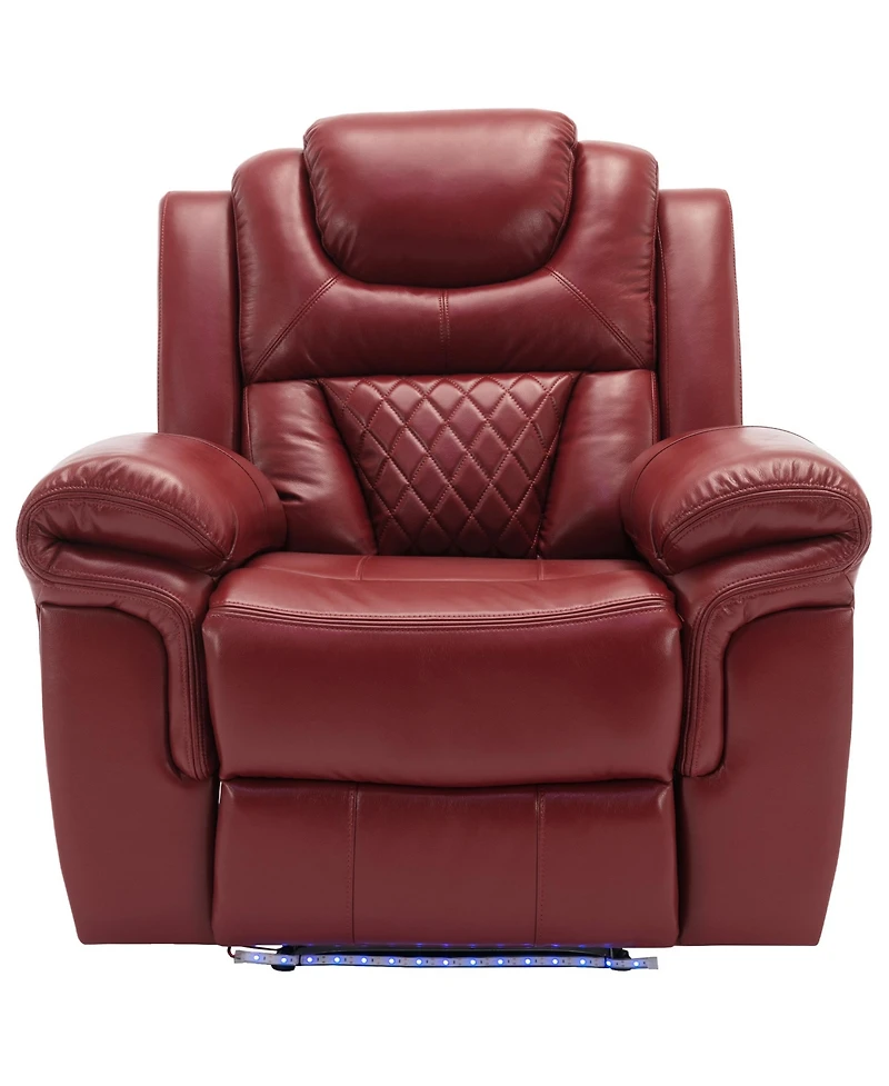 Boyel Living Pu Leather Power Recliner Home Theater Recliner with Cup Holder, Usb Port