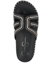 Jessica Simpson Women's Colyve Studded Footbed Slip-On Sandals