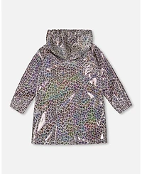 Deux par Deux Toddler Girls Rain Coat and Hat Set Animal Print - Toddler|Child