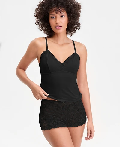 I.n.c International Concepts Women's Lace Back Tank & Shorts Set, Macy's Exclusive