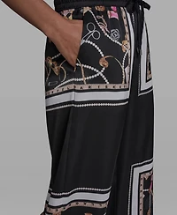 Karl Lagerfeld Paris Women's Mid Rise Pull-On Pants