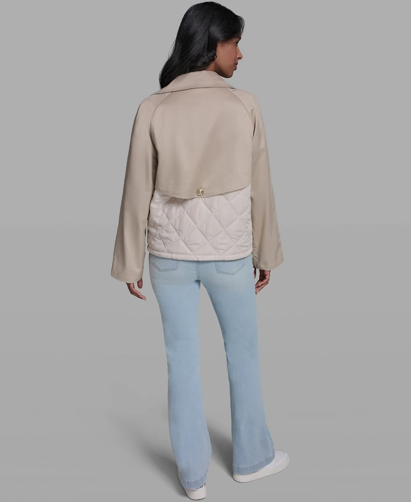 Karl Lagerfeld Paris Women's Collared Long-Sleeve Jacket