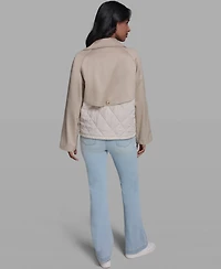 Karl Lagerfeld Paris Women's Collared Long-Sleeve Jacket