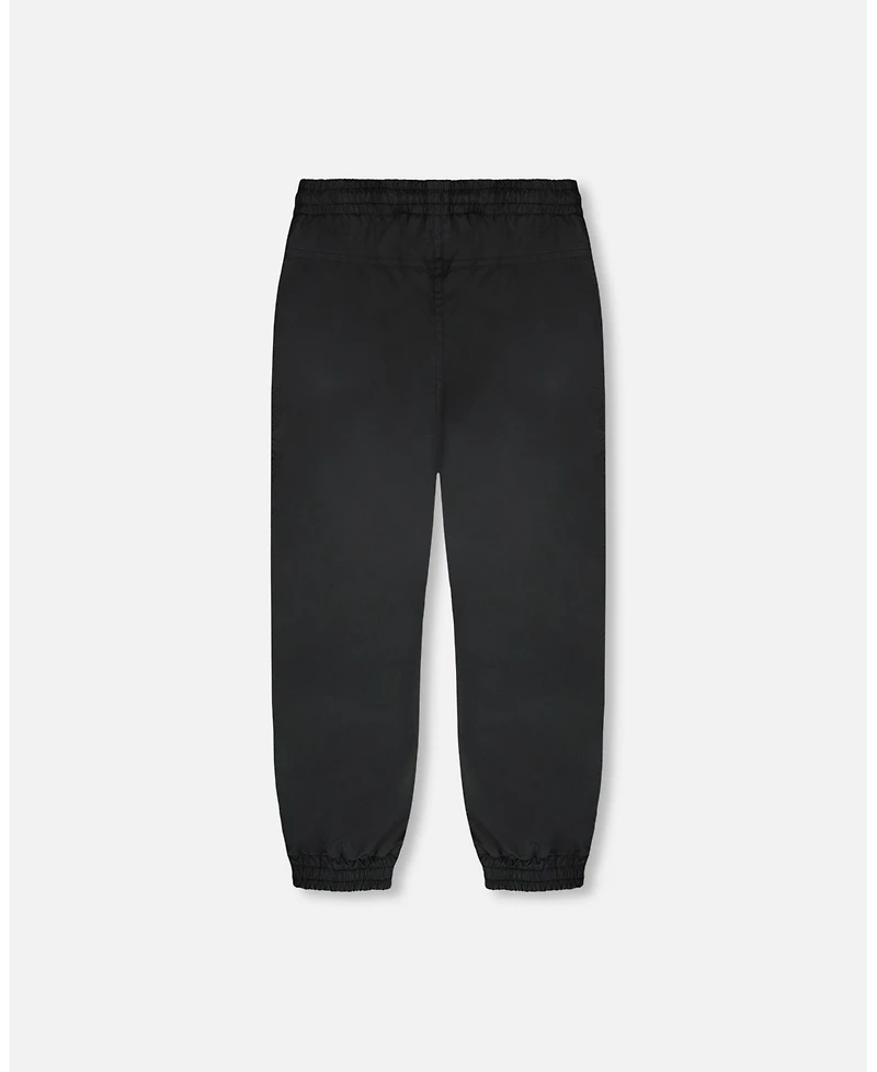 Deux par Girl 3-in-1 Two-Piece Mid-Season Outerwear Set Black Printed Flowers - Pink Inner Jacket Child