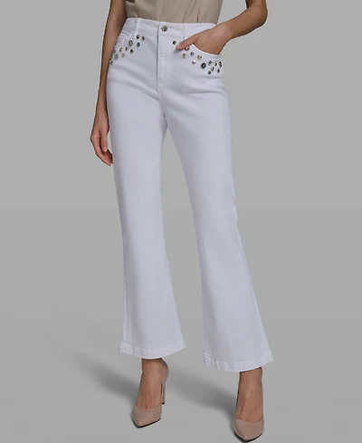 Karl Lagerfeld Paris Women's Mid Rise Straight Jeans