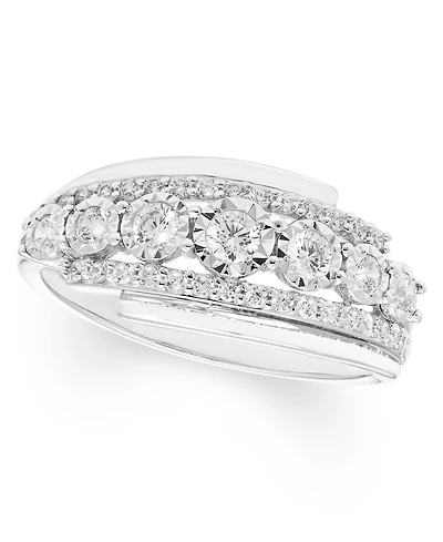 Diamond Three Row Ring (1/2 ct. t.w.) 14k Gold