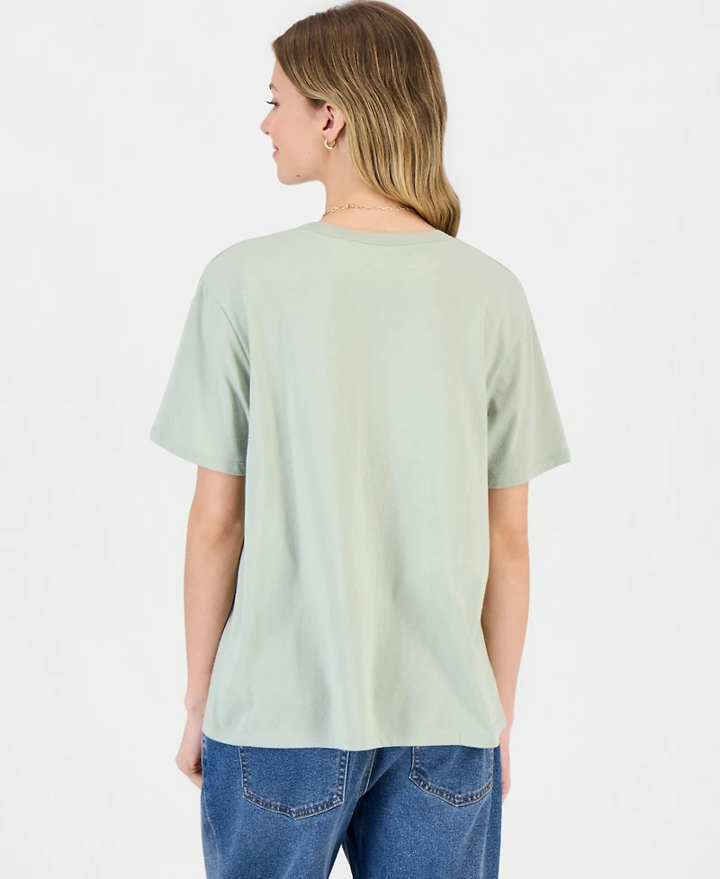 Love Tribe Juniors' Pooh's Farm Graphic Crewneck T-Shirt