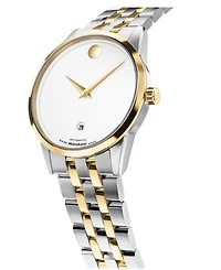 Movado Men's Museum Classic Swiss Automatic Stainless Steel Light Yellow Pvd Steel Watch, 40mm