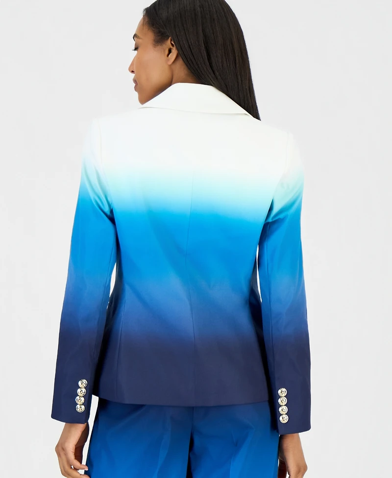 Tahari Asl Women's Ombre Faux-Double-Breasted Blazer