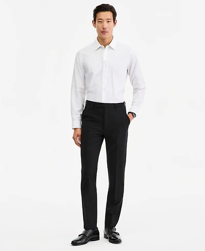 Calvin Klein Men's Slim-Fit Wool-Blend Stretch Suit Pants