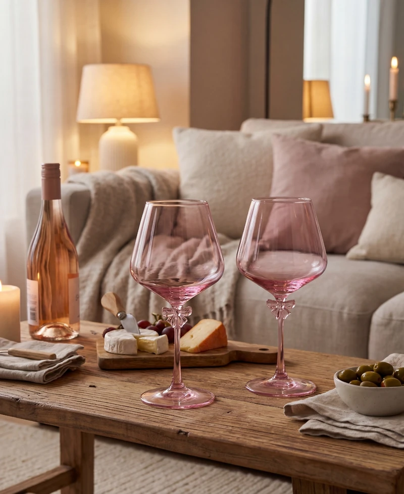 Godinger Bow Wine Glass, Set of 2