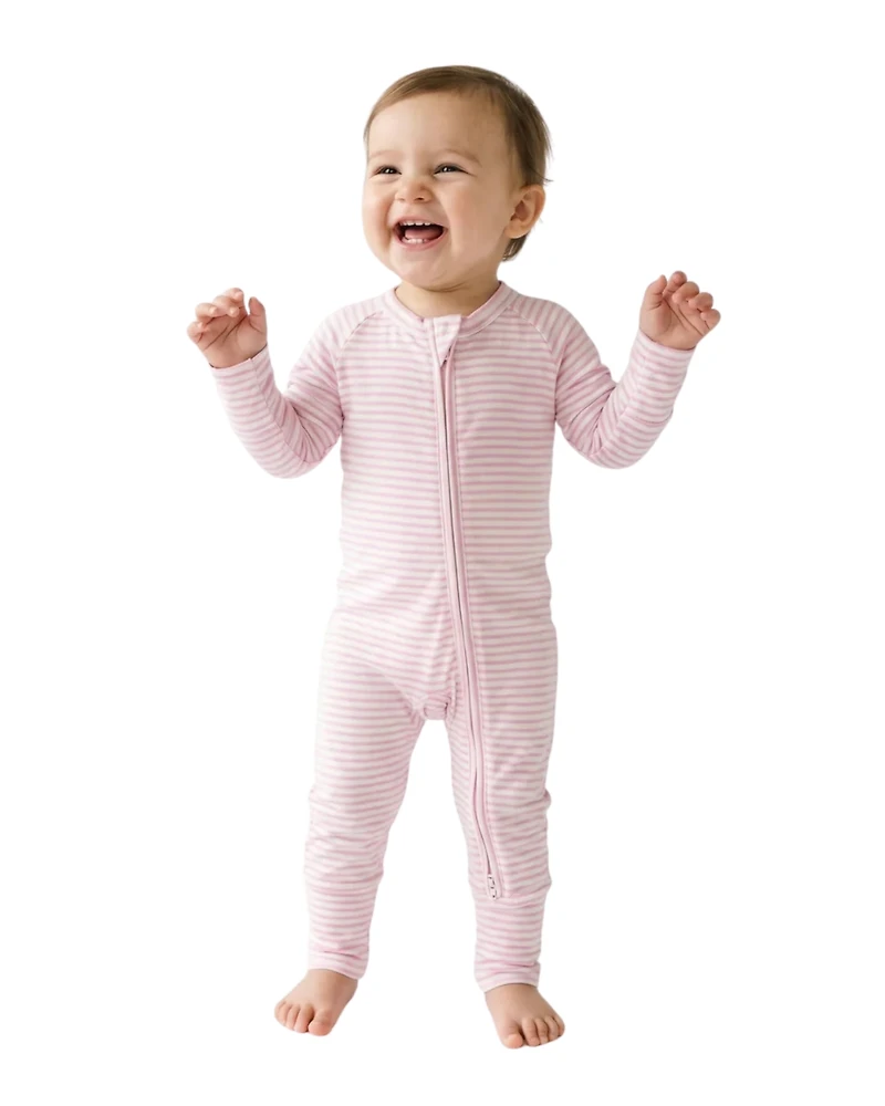 Motette Baby Girls Ballet Stripe Bamboo Sleeper