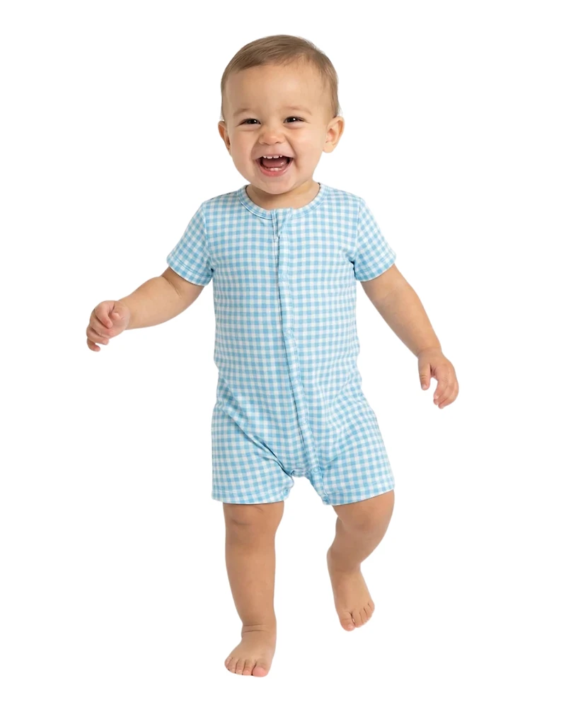 Motette Baby Boys Harbor Gingham Bamboo Sleeper