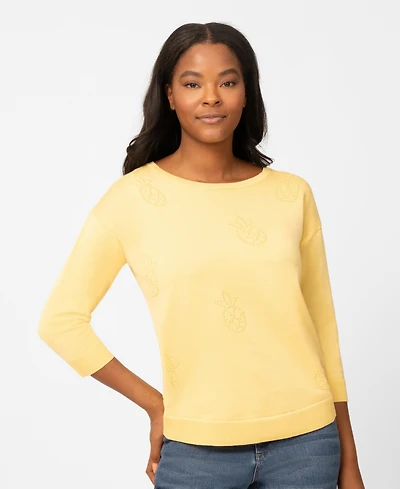 Melissa Paige Women's Pineapple Texture Sweater, Macy's Exclusive