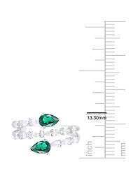 Macy's Blue Topaz (1 ct. t.w.) & Lab-Grown White Sapphire (2 Ring Sterling Silver (Also Available Multi-Stones)