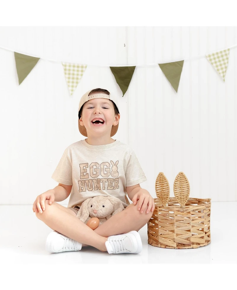 Sweet Wink Little Boys Egg Hunter Camo Easter Short Sleeve T-Shirt