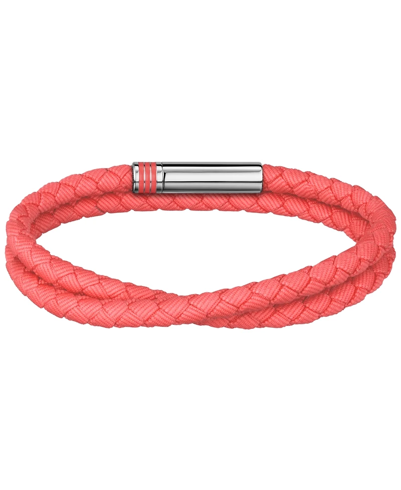 Hugo Boss Men Ares Summer Stainless Steel Nylon Cord Bracelet