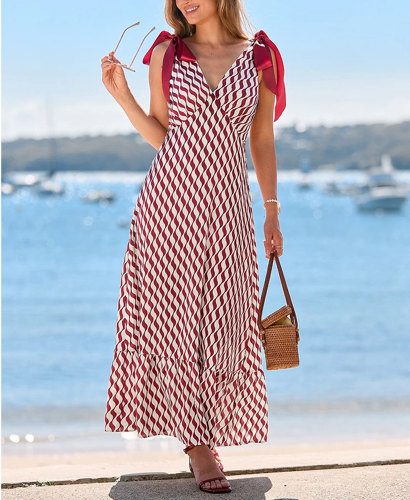 Cupshe Women's Wild Day Abstract Maxi Beach Dress