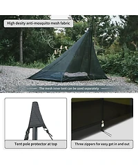 Naturehike 4 Season Hot Tent with Stove Jack, Windproof Waterproof Cold Weather Winter Tents for Camping