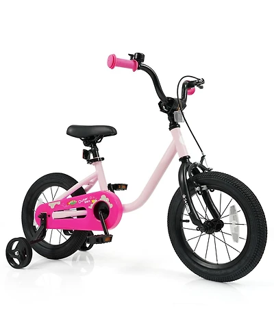 Kids Bike for 3-7 Years Old Boys and Girls 14 Inch Children Bicycle-Pink 14 Inch