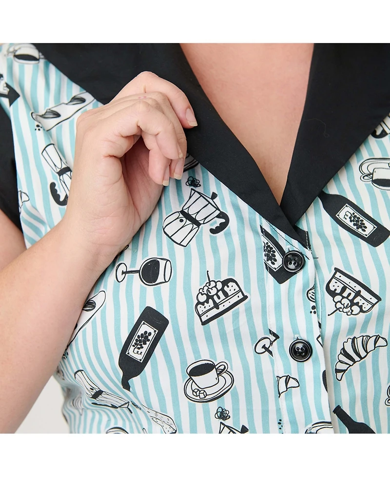 Unique Vintage Plus Cafe Swing Dress