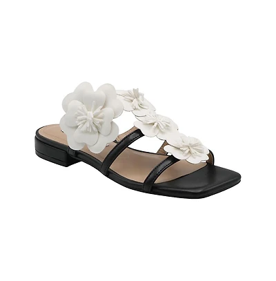 Charles David Womens Caralynn Floral Flat Sandal