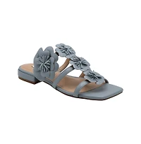 Charles David Womens Caralynn Floral Flat Sandal