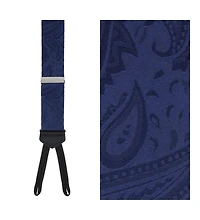 Trafalgar Men's Banbury Tone on Paisley Silk Suspenders and Bow Tie Set
