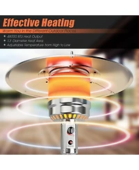 Sugift Outdoor Heater Propane Standing Lp Gas Steel with Table and Wheels