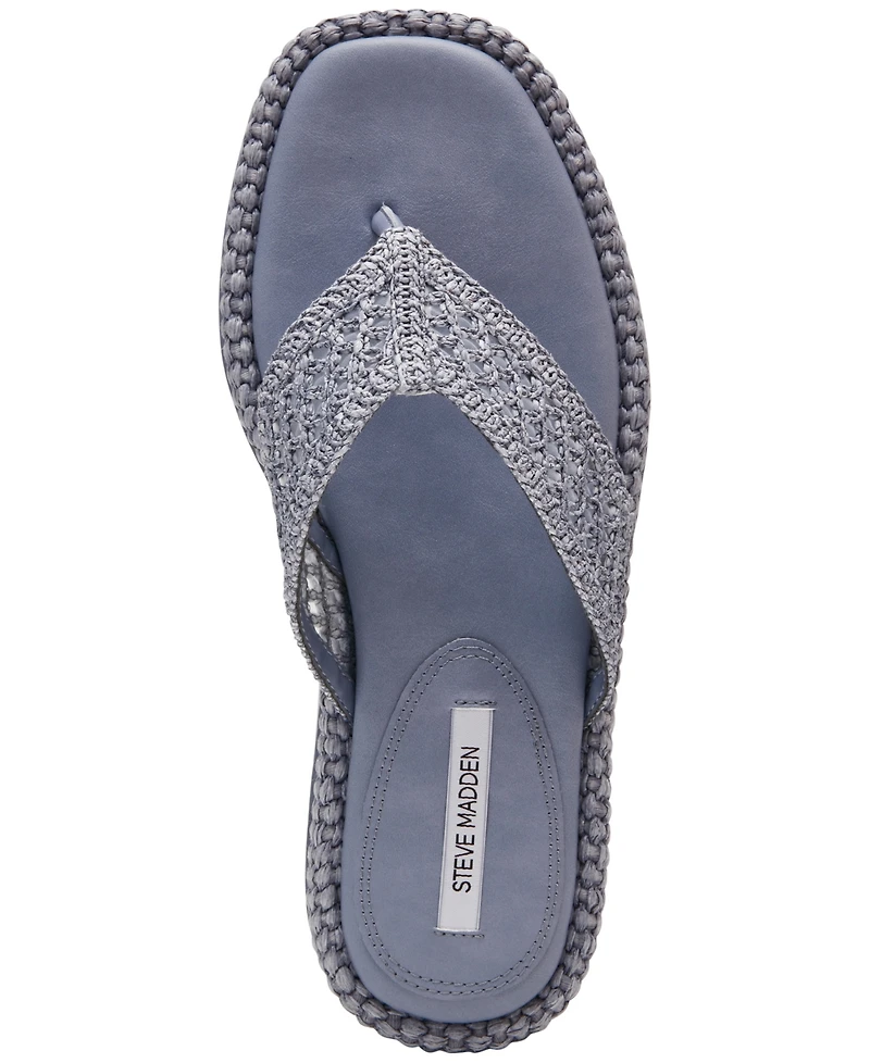 Steve Madden Women's Bella Flatform Slip-On Thong Sandals