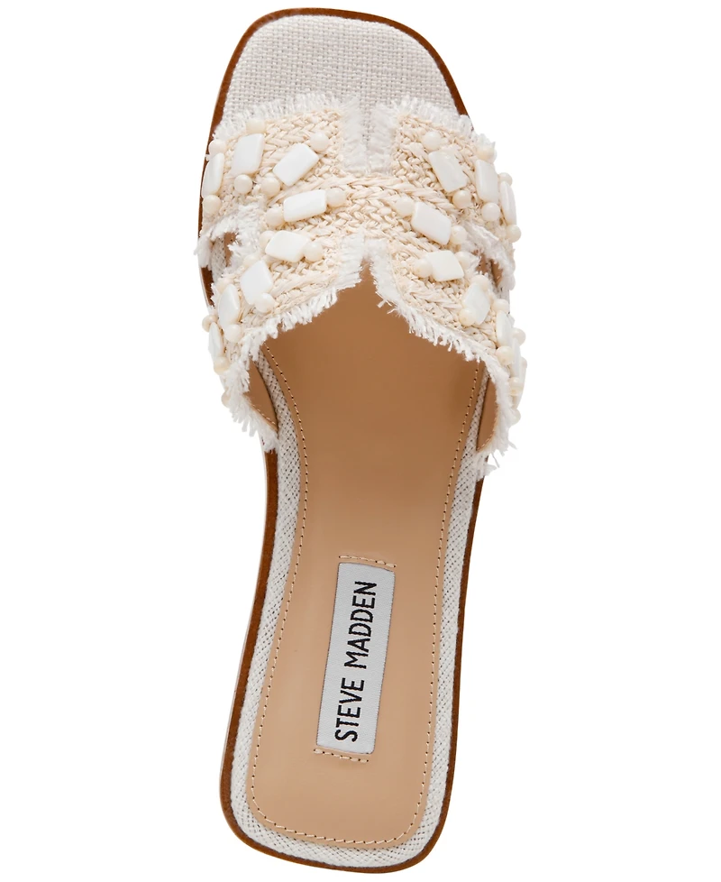 Steve Madden Women's Hadyn-Shell Slip-On Slide Sandals