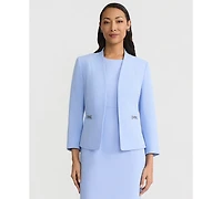 Kasper Women's Seamed Buckle-Trim Cardigan