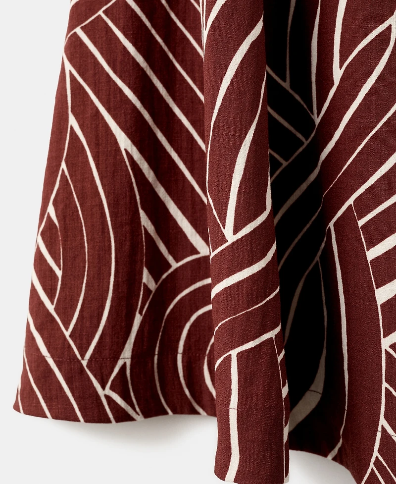 Mango Women's Geometric Print A-Line Skirts