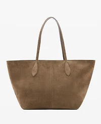 Mango Women's Suede Shopper Bag