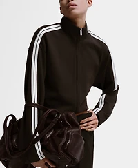 Mango Women's Contrast Striped Sweatshirt